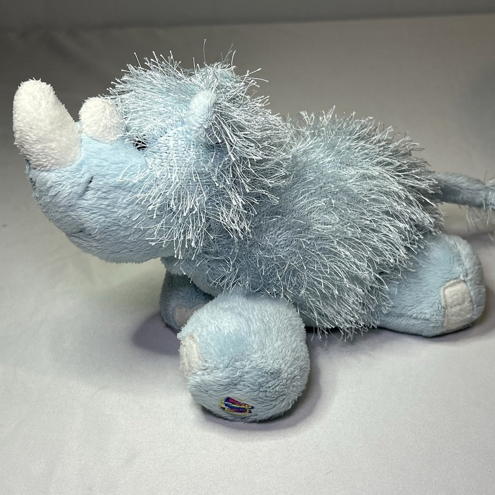 Ganz Rhino Rhinoceros Webkinz Plush Blue Spiky Stuffed Animal Toy No Code HM196‎